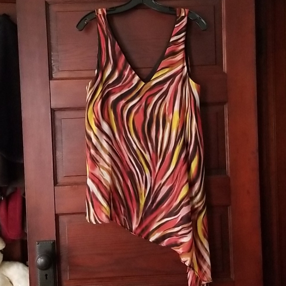 Askari Tops - Askari multicolor, asymmetrical tank